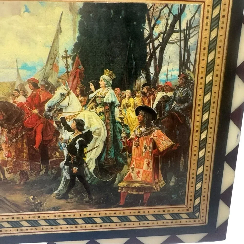 Mosaic Inlaid  Wooden Art  8”x6” inches “Recuerdo De Granada” - Miguel LAGUNA